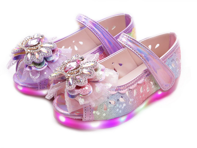 풋풋 꿈꾸는 공주님 LED 망사구두샌들 라이팅샌들 라이팅구두 여아불빛구두 아동여름샌들 여아LED샌들 LED신발 LED슈즈 어린이샌들 키즈샌들