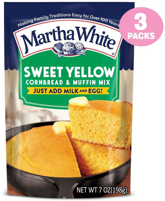 마사화이트 스위트 옐로우 콘브레드 믹스, 3개, 198g