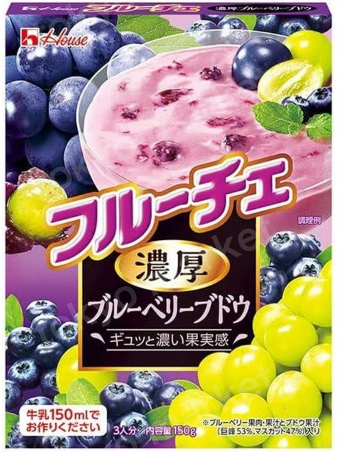 하우스식품 후루체 (농후 블루베리 포토 맛) 우유와 섞어 먹는 간편 디저트 150g, 1개입, 1개