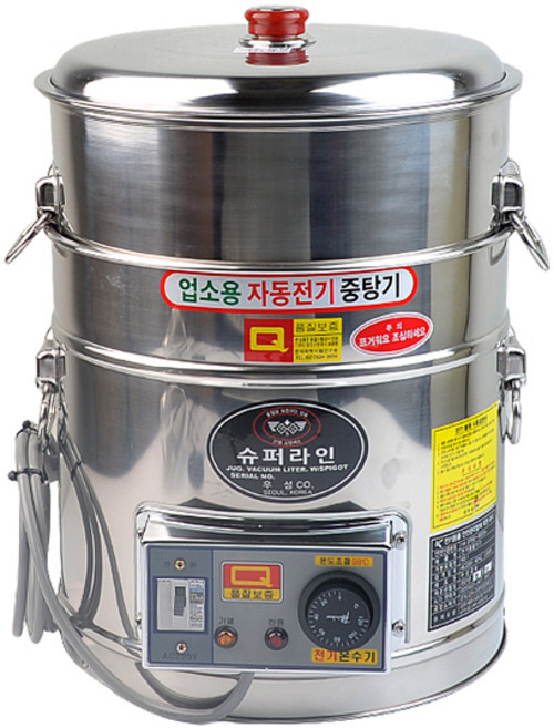 우성금속 전기 중탕기 업소용 원형 워머기 국통 소스, 중