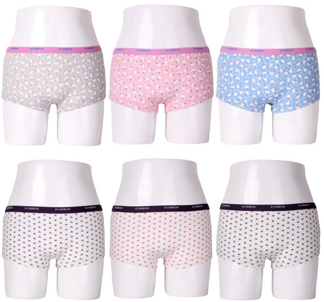 [엘인보아] 주니어 여아 무형광 드로즈 6종 코튼플라워 칼라리본