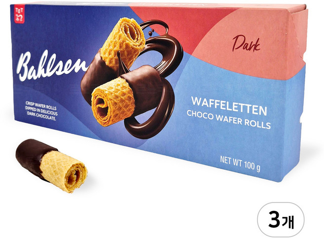 발센 와플텐 다크, 3개, 100g