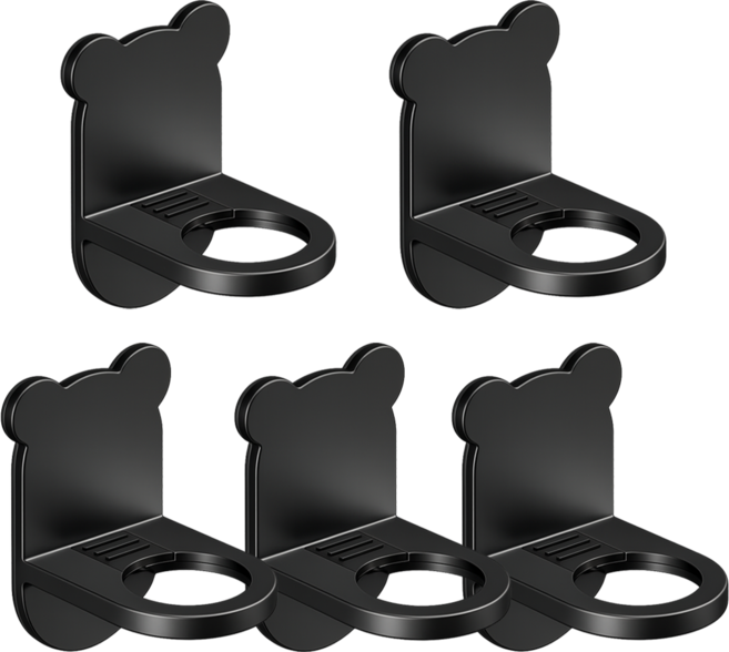 스포코지 주방 화장실 무타공 디스펜서 거치대, 5개, black