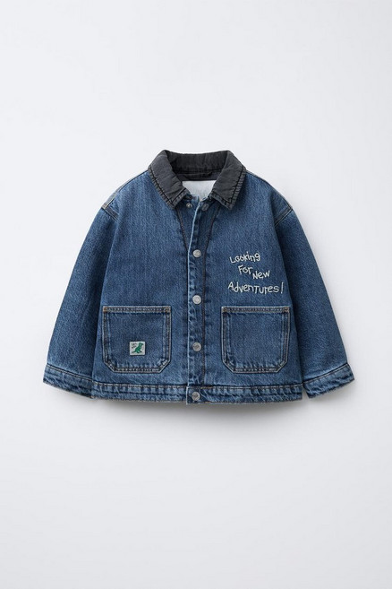 국내배송 ZARA 자라 아동 키즈 주니어 WOODY TOY STORY © DISNEY PIXAR 퀼팅 데님 오버셔츠 미디움 블루 4441533427 1602951
