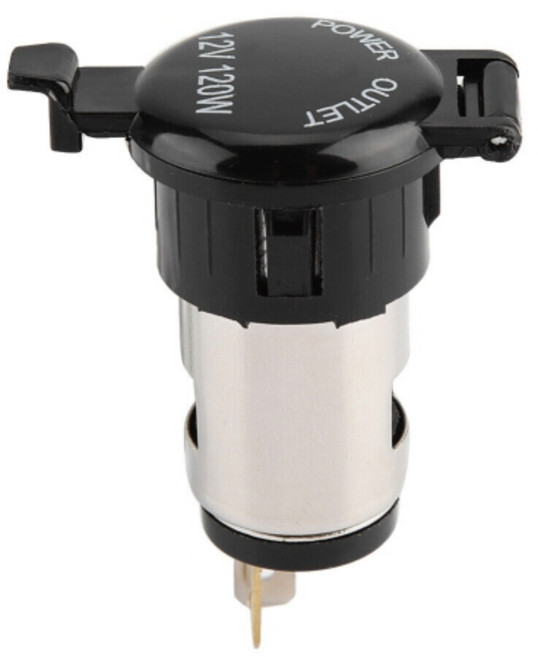 12V 120W 원형 삽입형 시거소켓 오토바이 전기차 트럭, 1개