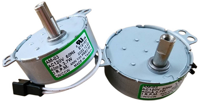 同步馬達 台灣製 60HZ 3RPM, AM-03 AC120V 鎖式 長軸, AM-03 AC120V 鎖式 長軸