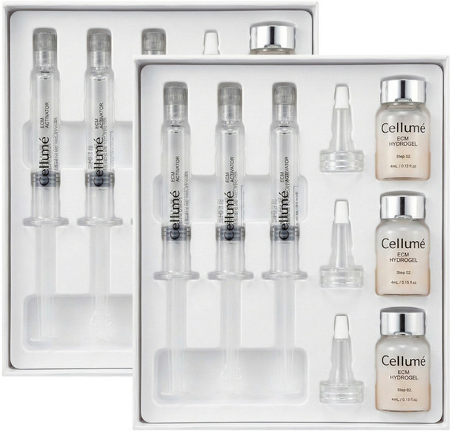 쎌루메 이씨엠 ECM 앰플 프로그램 3주분X2박스 (박스당 액티베이터3개 + 하이드로젤 3개), 2개