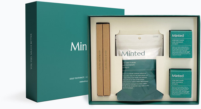 [민티드] 친환경 고체치약 선물세트, 선물세트 2개