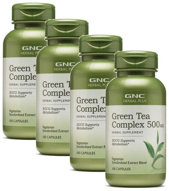 지엔씨 그린티 컴플렉스 500mg 캡슐 GNC Green Tea Complex, 100정, 4개