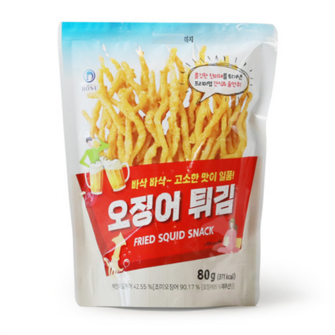 오징어 튀김, 80g, 21개