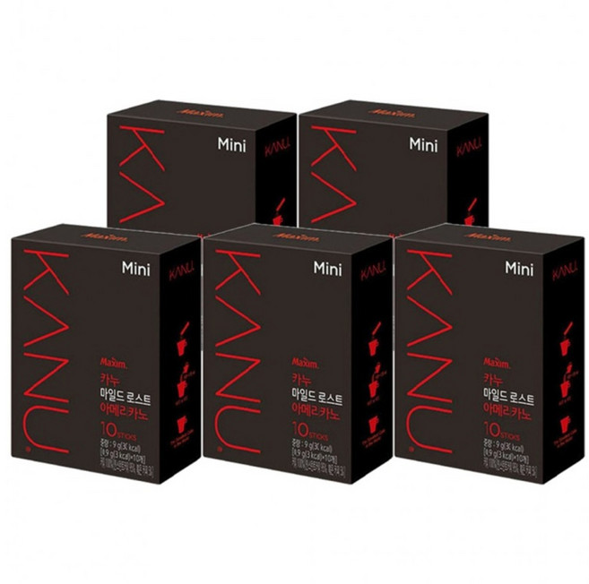 카누 미니 마일드로스트 아메리카노 50T (10Tx5개)(Kingston Aenue), 900mg
