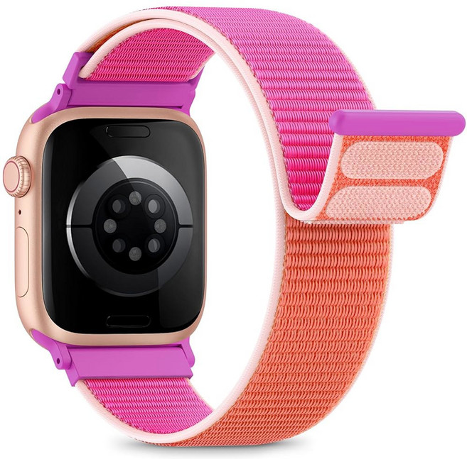 호환 나일론 루프 스포츠 밴드 여성용 Apple Watch 밴드와 호환되는 40mm 44mm 45mm 46mm 49mm 38mm 42mm 울트라 2 SE 시리즈 10 9 8 7용