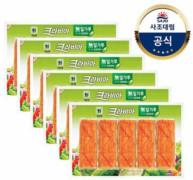 [사조대림] [대림냉장] 크라비아 90g x50개 /맛살/대용량, 6개