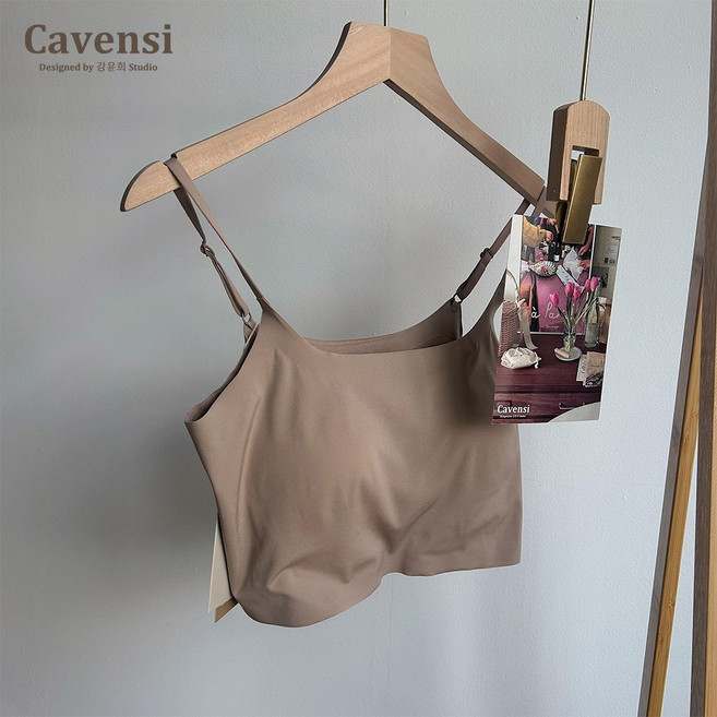 【Cavensi】涼感薄杯無痕固定杯內衣 M-4XL 細肩帶小可愛 大尺碼無鋼圈內衣