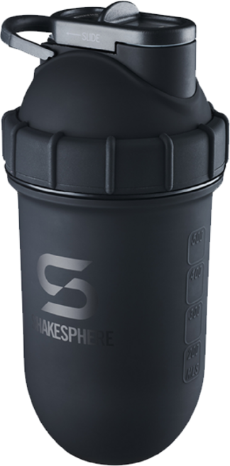 쉐이크스피어 스틸 노볼 쉐이크통 프로틴쉐이커 스테인리스, 스틸 매트블랙, 700ml, 1개