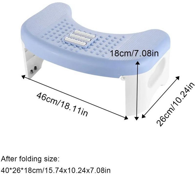 접이식 욕실 변기 미끄럼 방지 스쿼티 발판 임산부 보조, 색상: 1. 파란색
