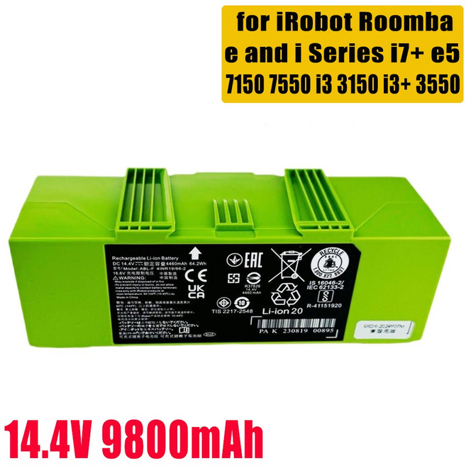 로봇 진공 청소기용 ABL-F 교체 배터리 룸바 i7 Plus 7150 7156 7158 7550 7558 i7150 i7156 i7158 시리즈용, 03 9800mAh, 1개