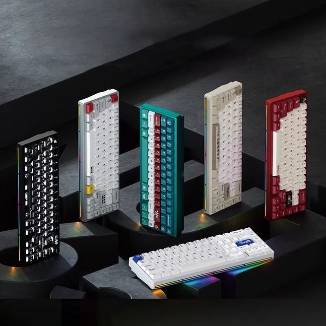 [Triton] WEIKAV NUT65 무선 기계식 키보드 67키 알루미늄 듀얼gasket구조 마그니텍 쾌속탈착 6000mAh RGB, 전영 화이트-하우징