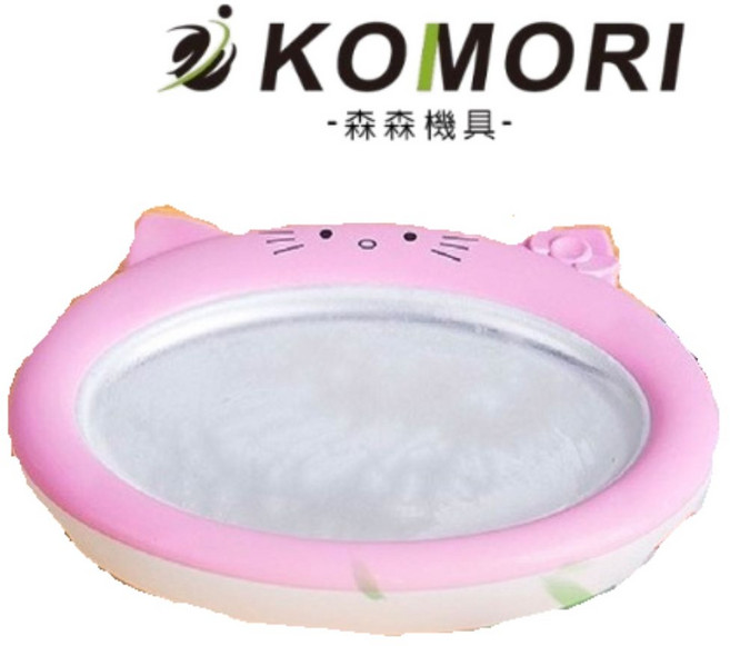 KOMORI 貓咪造型炒冰盤 DIY冰淇淋機 無需插電 快速冷凍 親子互動, 粉色, 1個