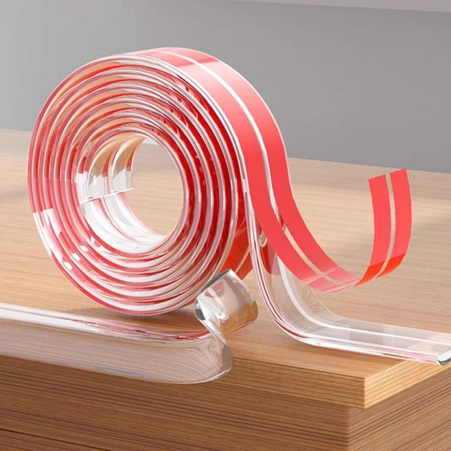 로멀리 잘라쓰는 모서리 보호대 테이프 10mm x 3M, 1개, 투명