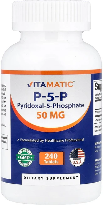 Vitamatic P-5-P 50 mg 240 Tablets, 1개 - 쿠팡