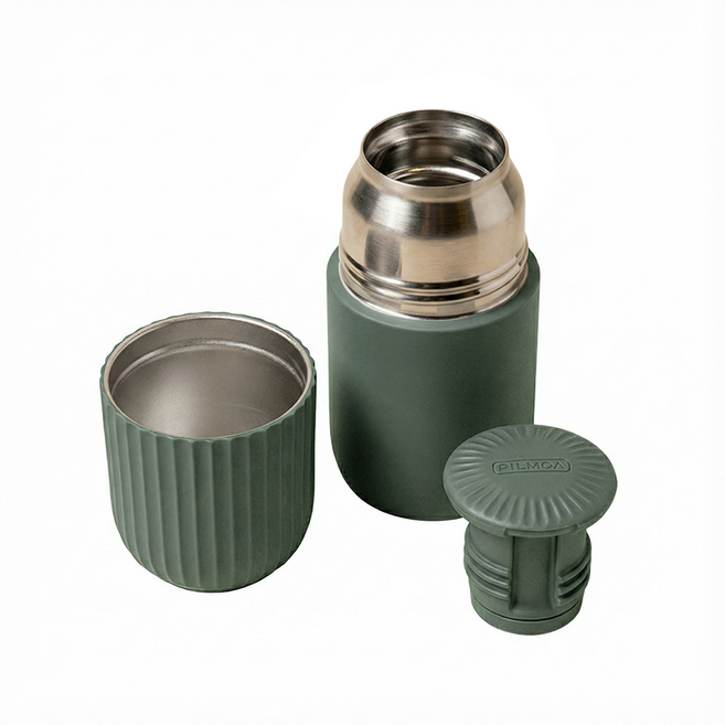 필모아 미니 텀블러 보온 보냉병 휴대용, U150TM 카키, 1개, 150ml