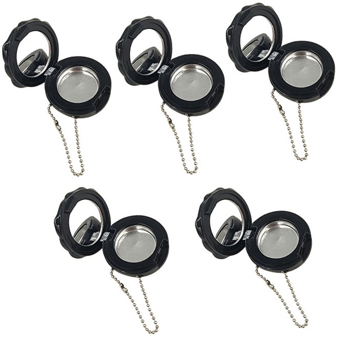 diy 외출용 까멜리아 립스틱 바세린 소분 용기 고체향수 케이스, 5개, 블랙