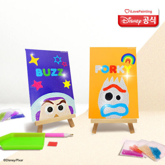 아트박스/디즈니 DIY 보석십자수 디즈니 토이스토리 미니 이젤 10x15, 페이스 포키, 1개
