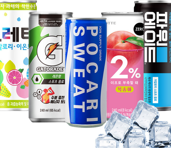 동아 포카리스웨트 240ml 6캔+ 파워에이드 6캔+ 토레타 6캔+ 이프로 6캔+ 게토레이 레몬 6캔 (총 30캔), 30개