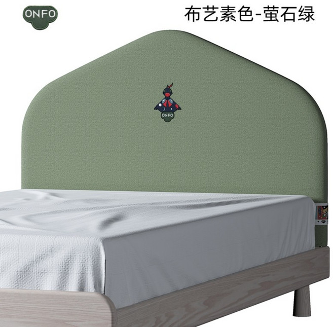 북유럽 원목침대 어린이 방 공주 침대 저상형 예쁜 프레임, 없음, 형광녹색패브릭(매트리스없음)