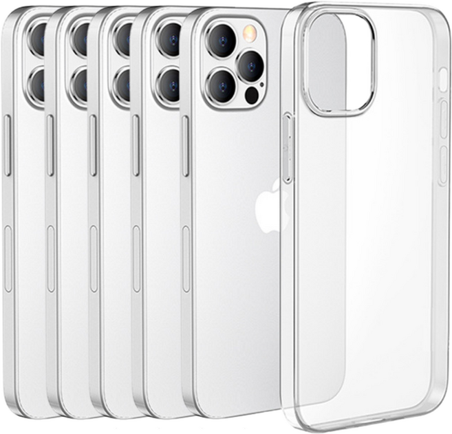 6개 세트 변색 방지 아이폰 투명 실리콘 케이스