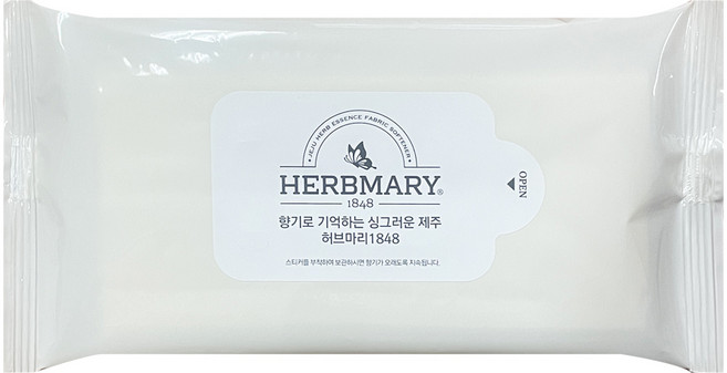 허브마리 드라이 시트 섬유유연제 카멜리아 힐, 40매, 2개