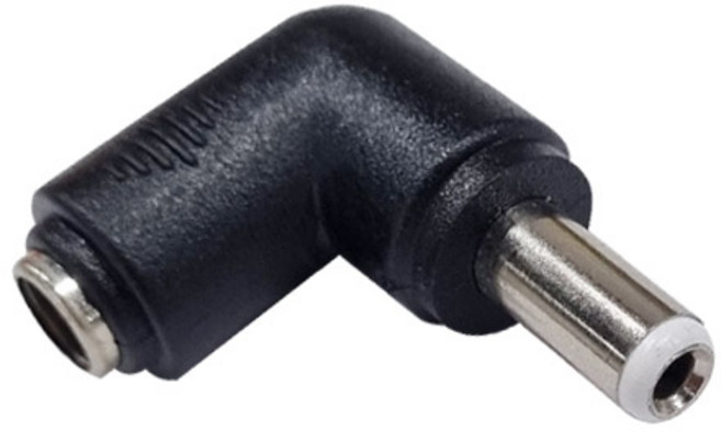 DC 변환젠더 ㄱ자 외경 5.5mm 내경 2.5mm 어댑터 잭 플러그 사이즈 변환 SDC0012, SDC0012-5.5mm-2.5mm (기억자), 1개