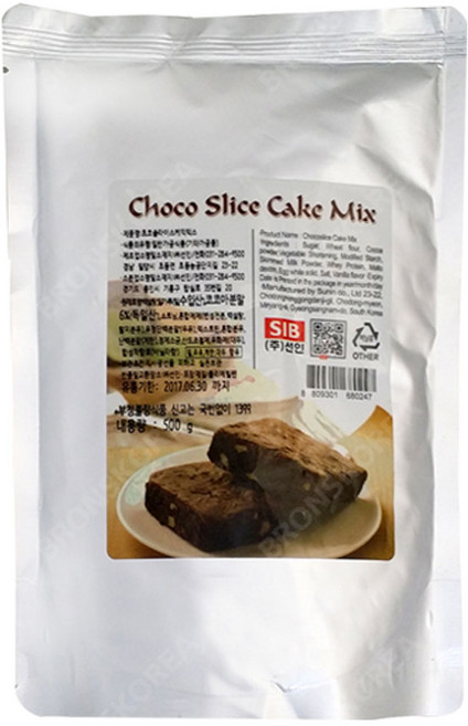 초코슬라이스 케익믹스 브라우니믹스, 1개, 500g