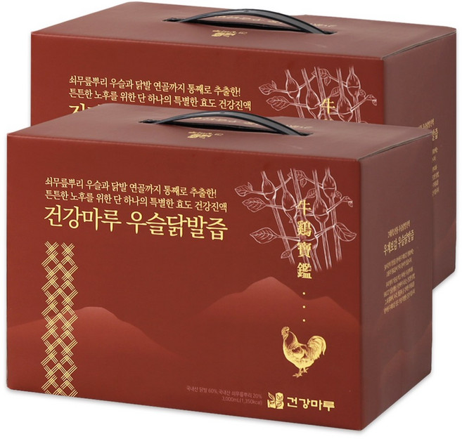 건강마루 쇠무릎뿌리 우슬즙 100mlx30포 닭발 및 녹각 함유 엑기스 진액, 60개, 100ml