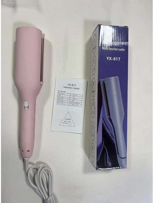 물결고데기40mm 볼륨 전문가용 미용실 봉 웨이브 물결 A08, 핑크 (보통 스타일)