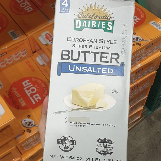 유러피언 무염버터, 453g, 4개
