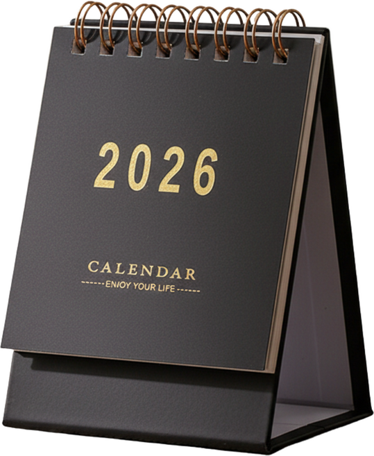 2026년 탁상 달력 2026 캘린더 미니달력 26 데스크 캘린더, 검정