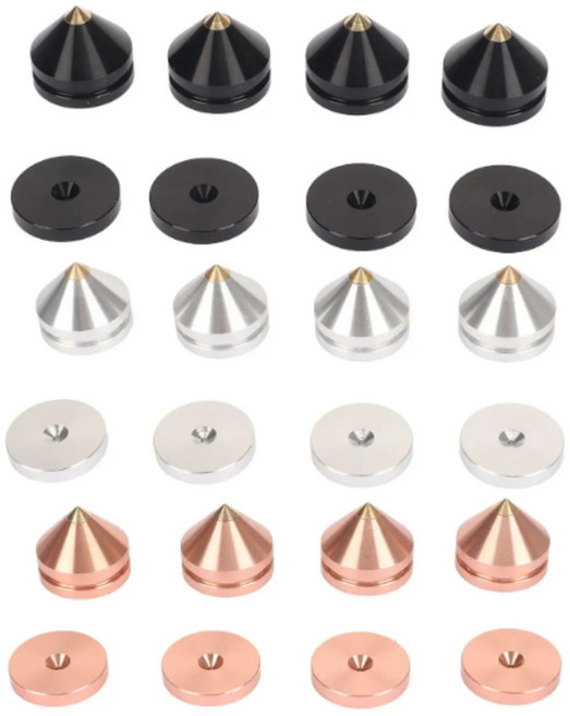 스피커 방진 패드 진동 방지 스피커 받침대, 골드