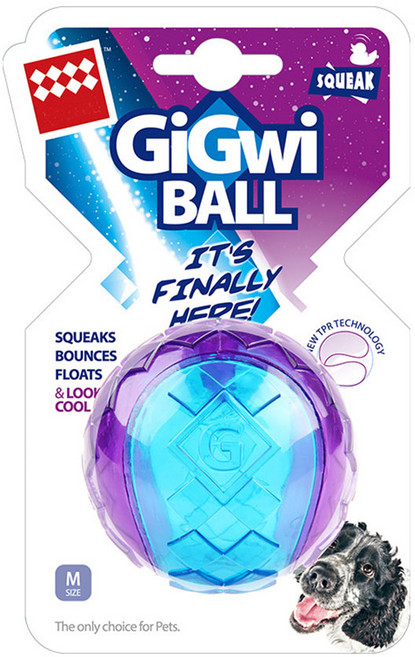 리브숨 강아지 장난감 실리콘 잡기놀이 튼튼한 공, 퍼플