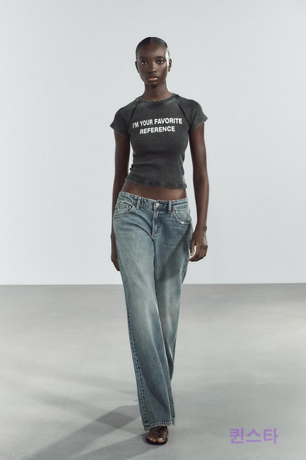 ZARA 자라 워싱 이펙트 티셔츠 4174382 4174/382