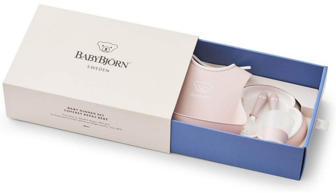 베이비 보른 【일본 정규품 보증 첨부】 베이비 디너 세트 파우더 핑크 1개 (x 1)