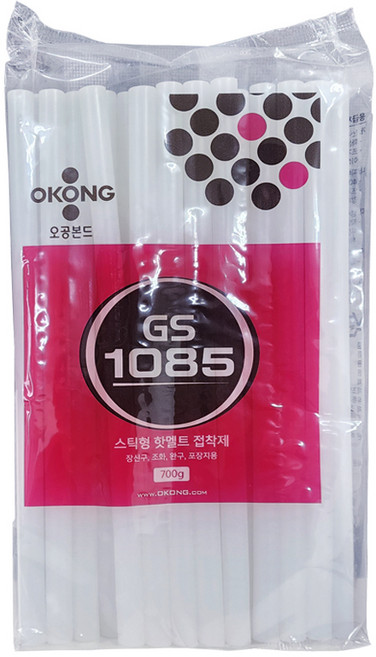 오공 핫멜트 글루건심 실리콘 접착제 GS1085 700g 11.3mm, 단품, 1개