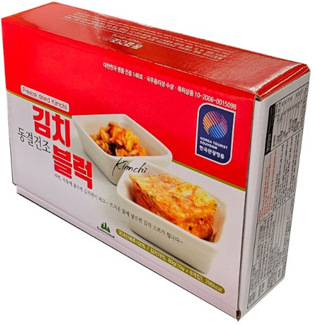 동결건조 김치블럭 8개입 여행갈때 낚시갈때, 80g, 1개