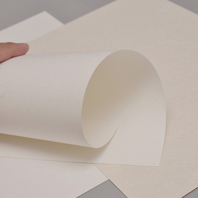 구름한지 닥향 한지A4 165gsm 10매 상장용지 명함 북커버 출력, 백색