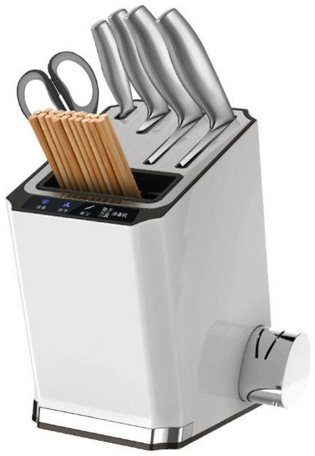 칼 소독기 전동 식기 소독 스마트 나이프 케어 홀더, 1개, 건조소독살균업그레이드전기칼날연마