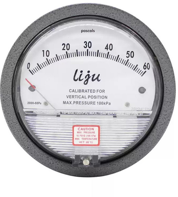 마이크로 차압계 아날로그 스위치 정전기 게이지 압력계 차압게이지 측정기, 03. TE2000  0-100pa, 1개