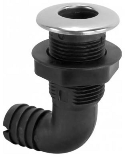 스텐 트림 쓰루헐 엘보 물탱크 피팅 배수 호스 니플 16-22mm, 40082-01 (16-22mm), 1개
