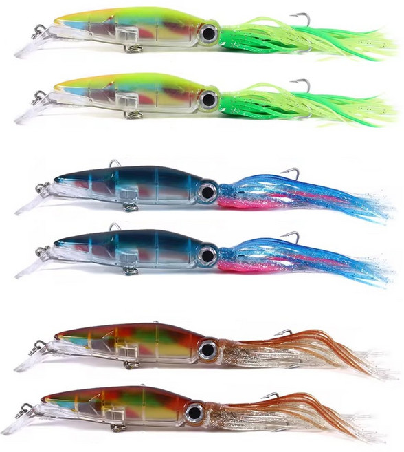 레저웨이 빅베이트 초대형 트롤링 오징어루어 3종 세트(루어+LED집어등+도래 각 3ea), 1개