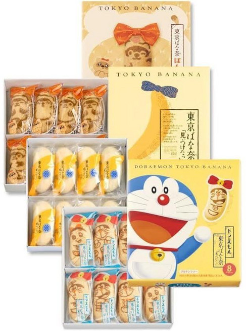 도쿄 바나나 빵 오리지널 도라에몽 폰차메 카라멜 3가지맛 8개입 3박스, 1개